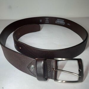 Men’s Genuine Brown Leather Belt Made In Italy Sz 41.5”